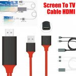 Wholesale USB to HDTV Cable HD Video Adapter to HDMI TV Projector Plug. MHL Screening Mirroring for Smartphones (Red)